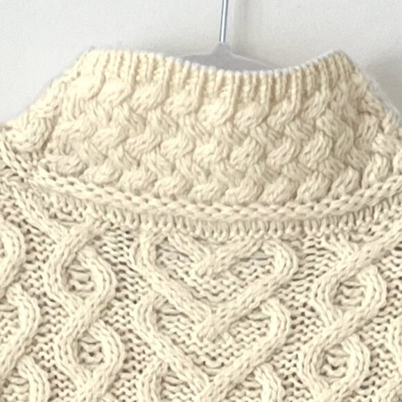 NEW Aran Mor 100% Irish Marino Wool Sweater Natural Colour, Size L - Picture 9 of 16